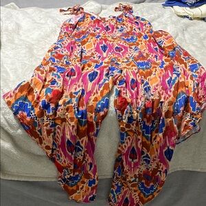 Colorful Patterned Sleeveless Romper